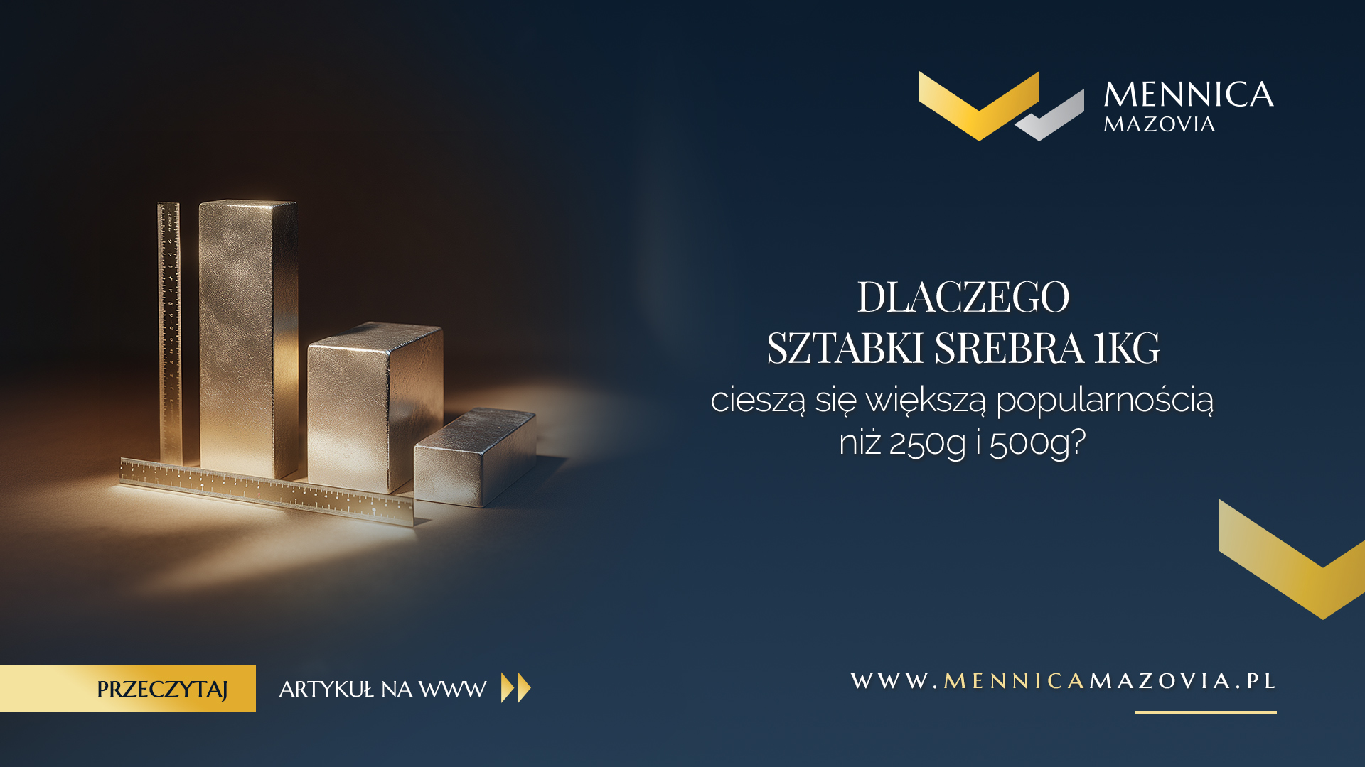 Dlaczego sztabki srebra 1kg cieszą się większą popularnością niż 250g i 500g?