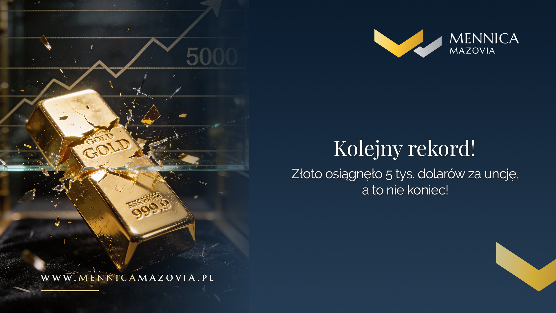 Złoto przebija 5 500 USD za uncję. Rynek reaguje na nową fazę niepewności